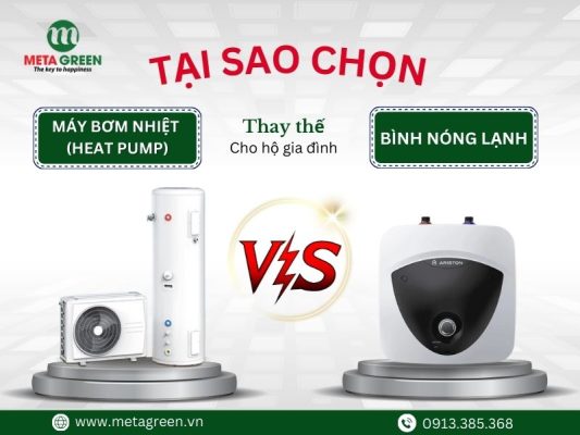 Tại sao chọn máy bơm nhiệt (heat pump) thay thế bình nóng lạnh cho hộ gia đình?