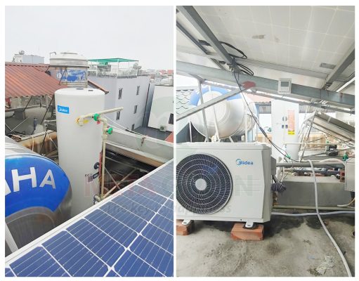 Lắp đặt máy bơm nhiệt 200 Lít tại quận hải an, hải phòng