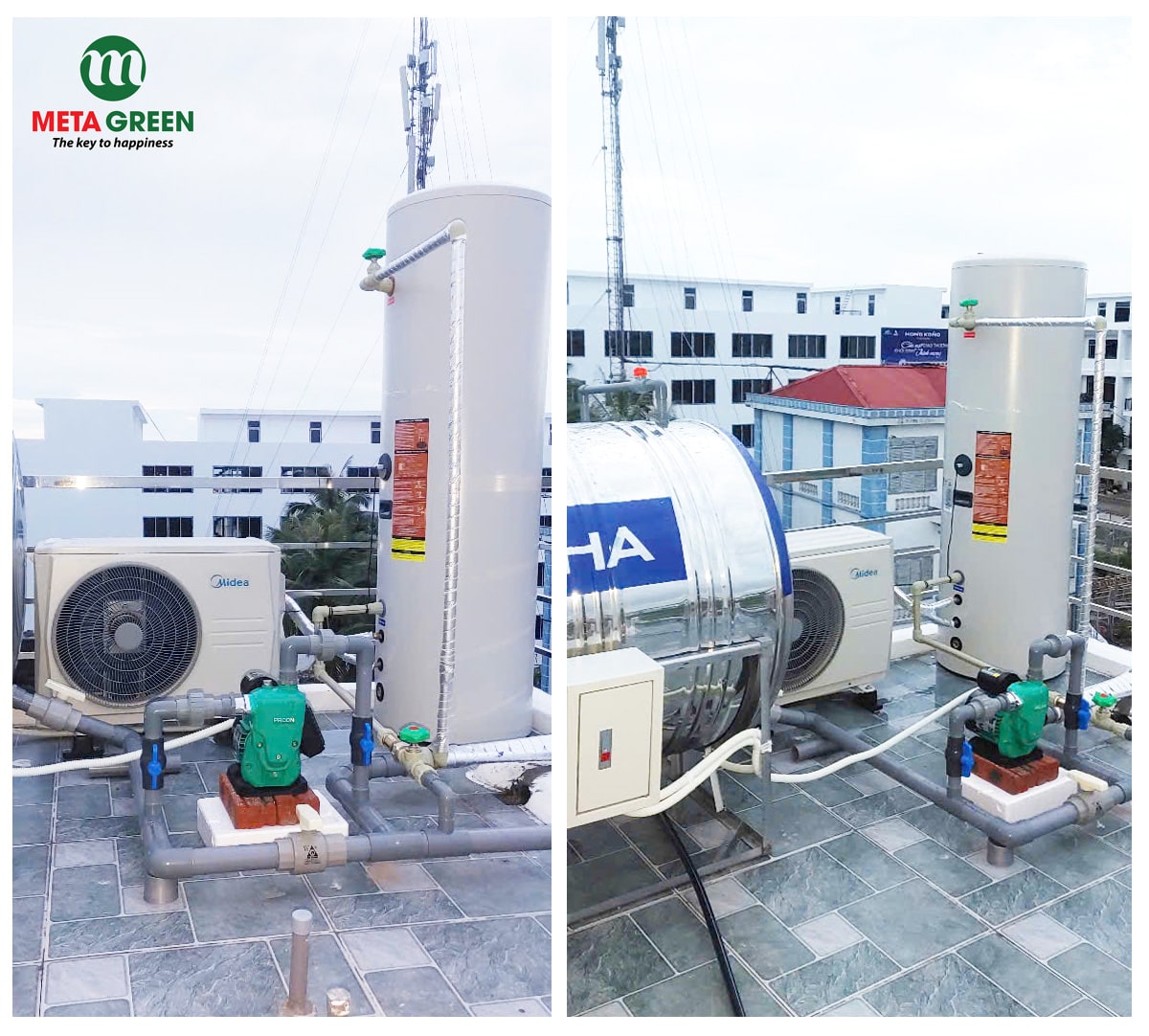 lắp đặt máy bơm nhiệt media 200L cho hộ gia đình tại phường đồ sơn, hải phòng